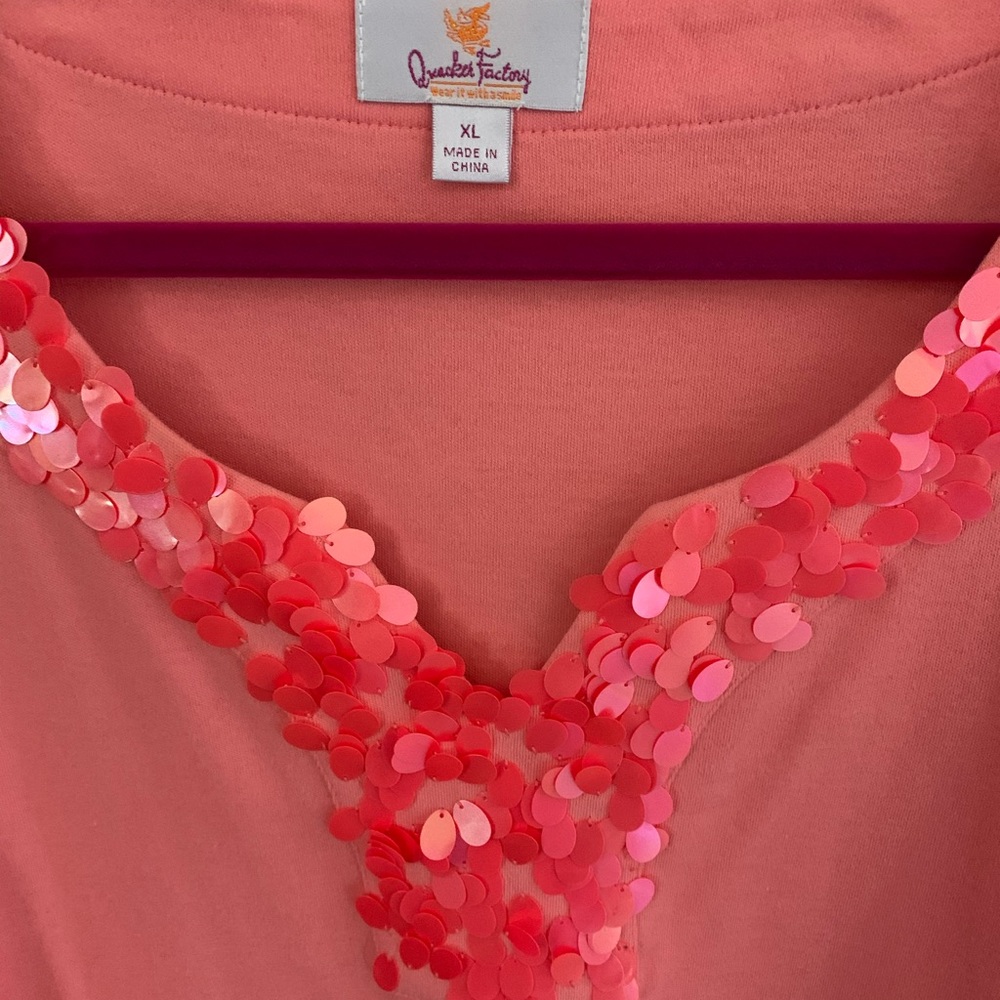 Quacker Factory Coral Sequins Tunic - image 4